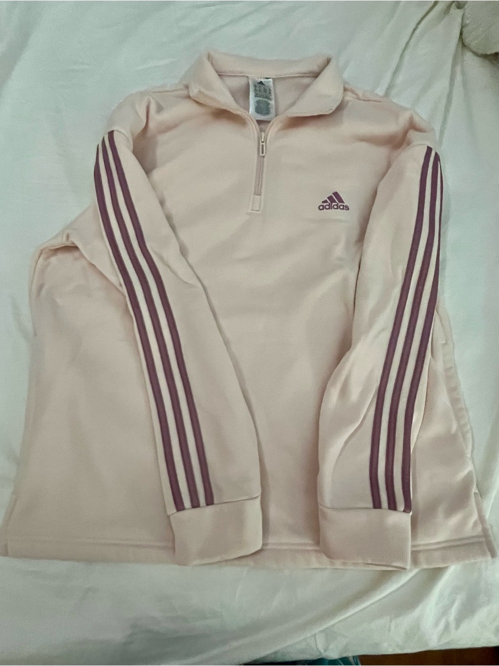 Adidas Women’s Light Pink Half-Zip Jacket